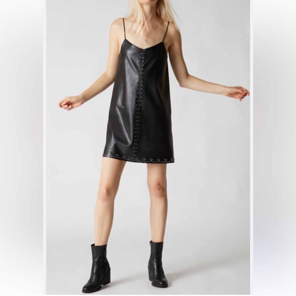 BLANKNYC | Women’s Studded Vegan Leather Slip Dress
